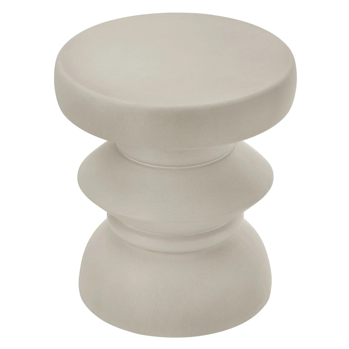 Terza Indoor - Outdoor Patio Concrete Side Table in Light Gray