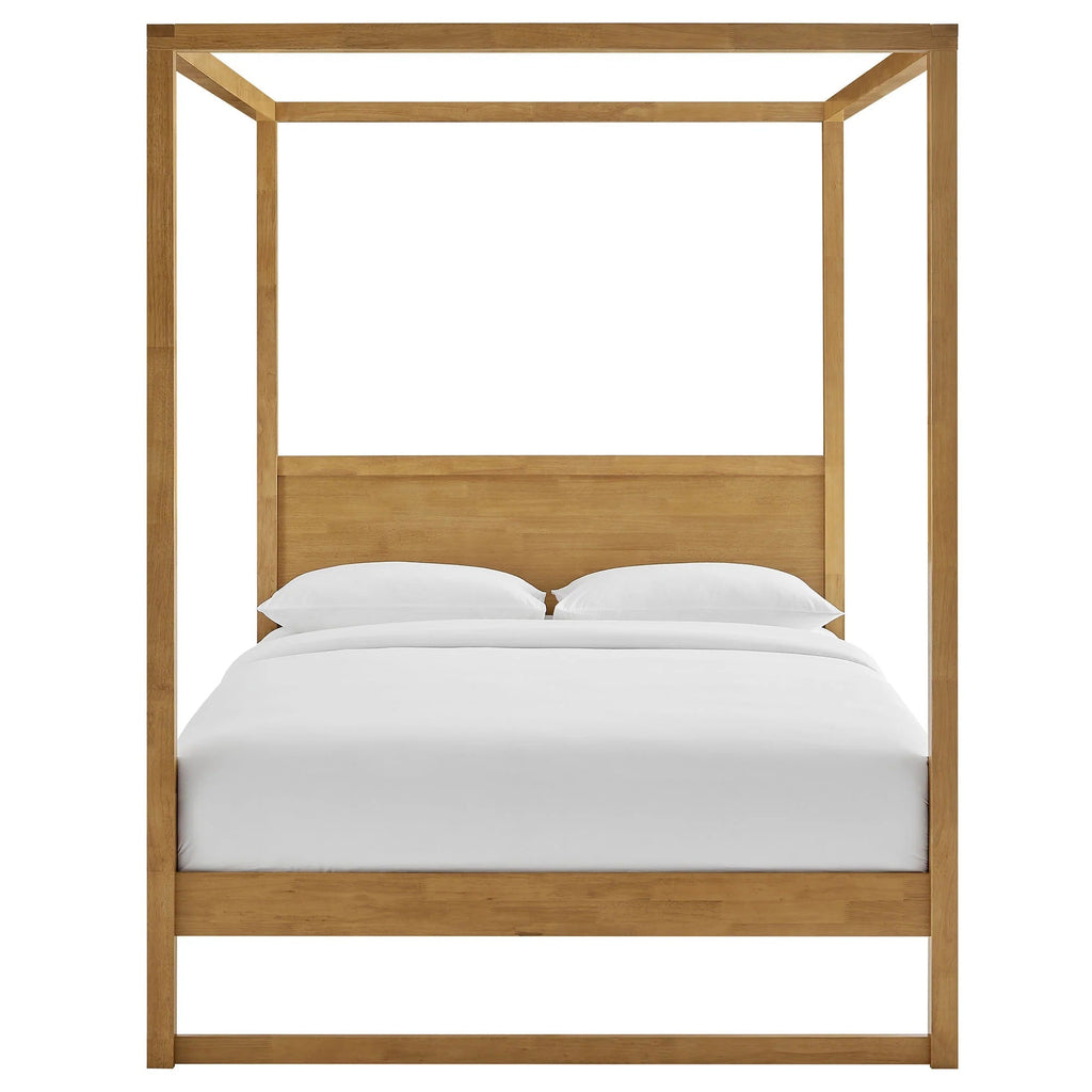 Alva Queen Wood Canopy Platform Bed