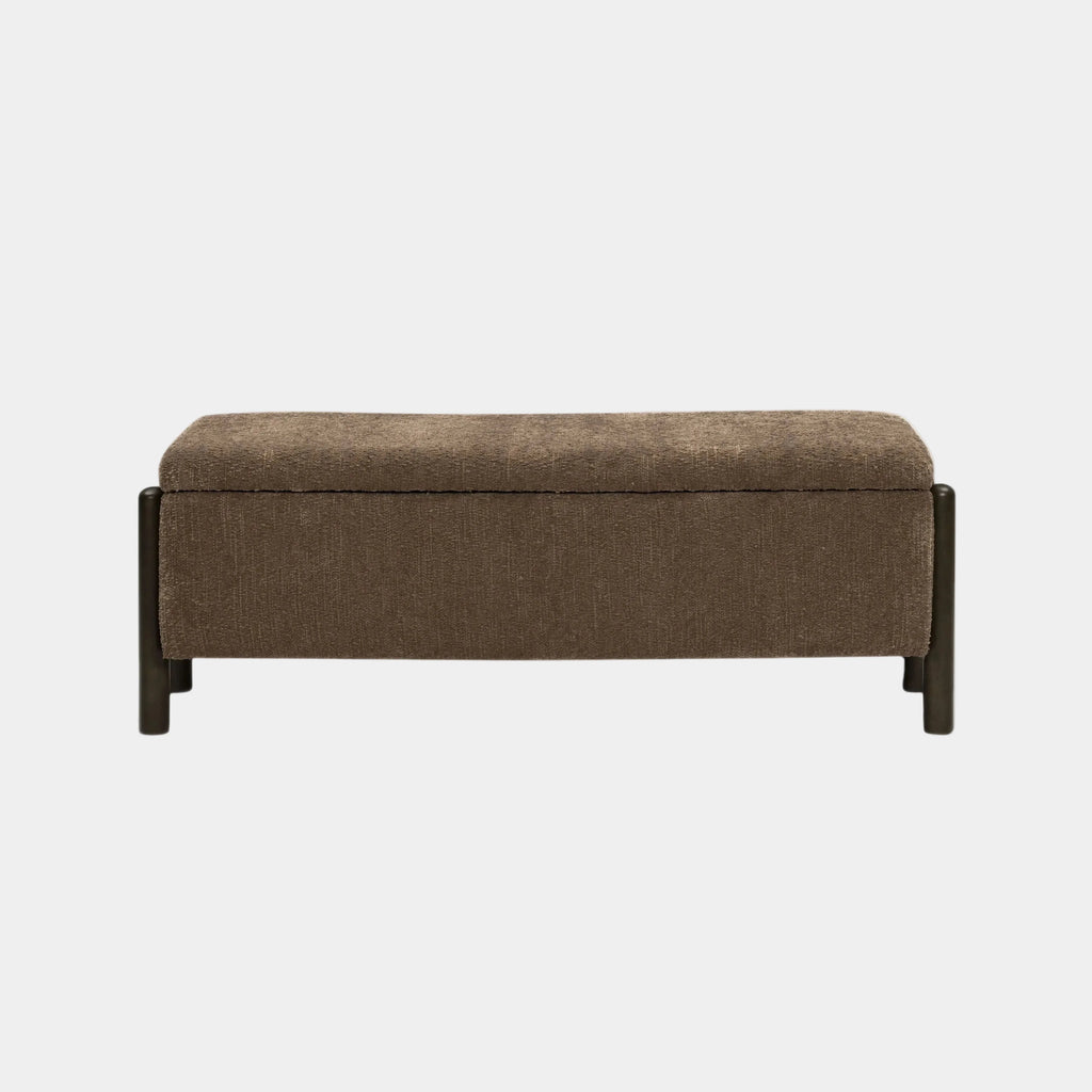 Abby 52" Nubby Fabric Storage Bench