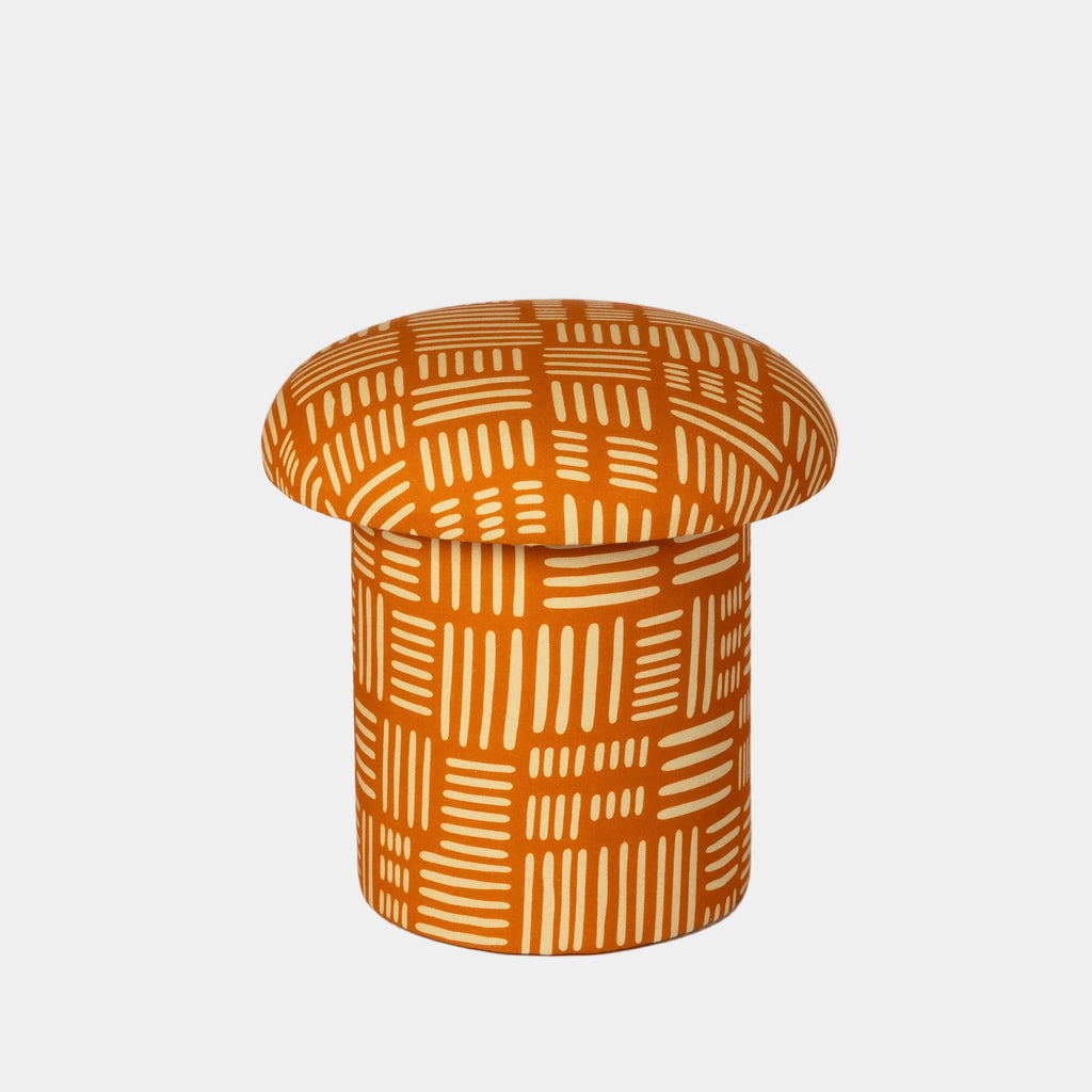Lucy Print Mushroom Accent Stool