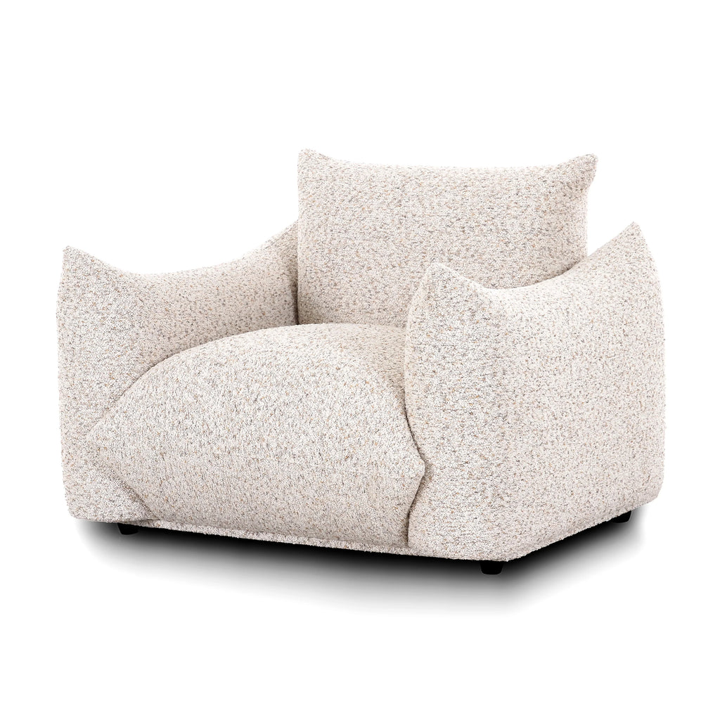 Saint Tropez Nubby Fabric Armchair in Sand