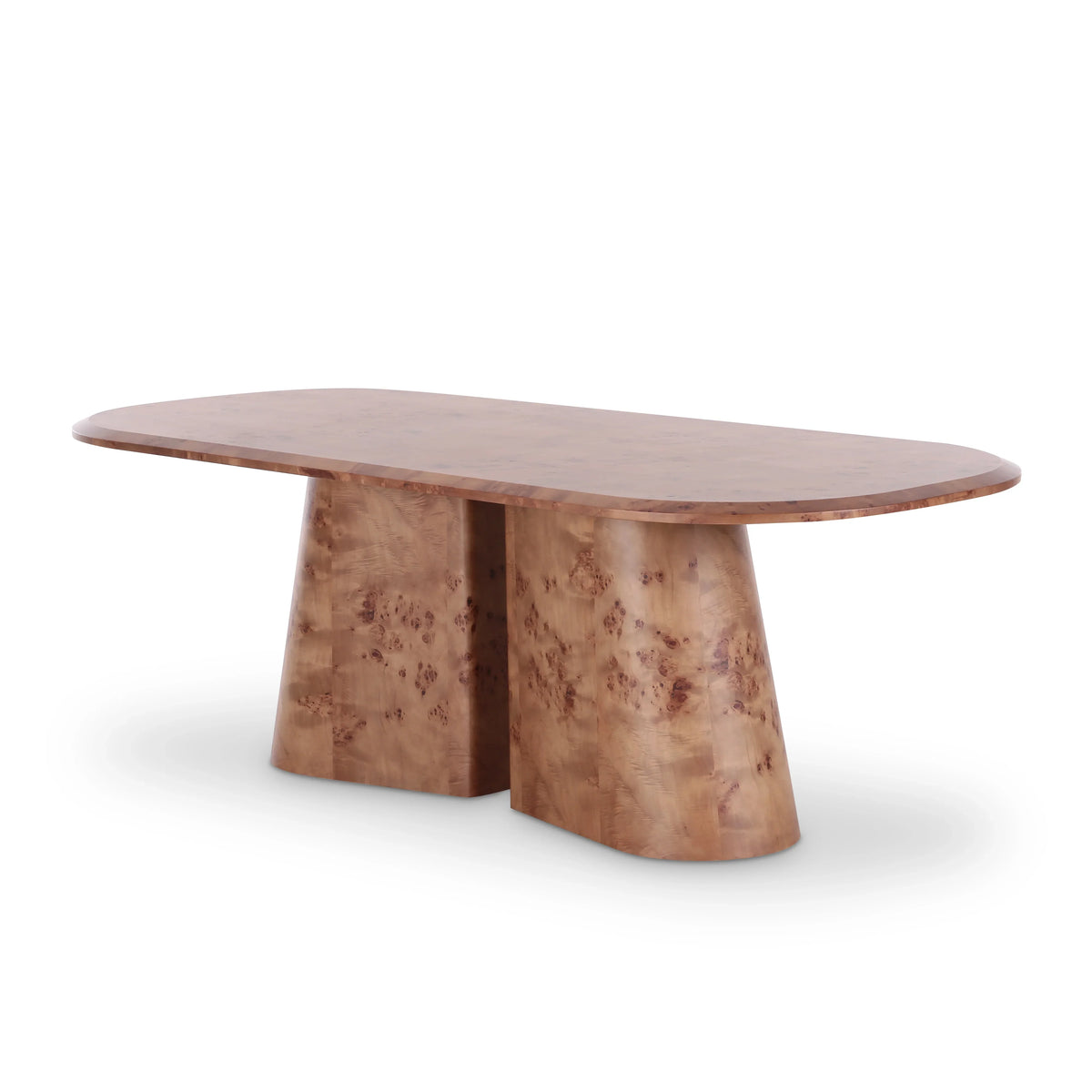 Gladyss 87" Burl Oval Dining Table