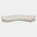 Zenith 5-Piece Contract-Grade Upcycled Fabric Modular L-Sectional