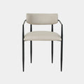 Forte Cream Linen Forged Iron Dining Chair