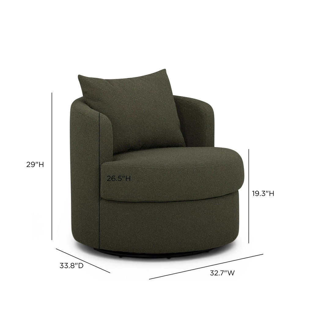 Silvi Performance Boucle Swivel Accent Chair