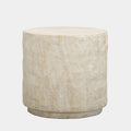Roxanne Faux Travertine Indoor/Outdoor Concrete Side Table