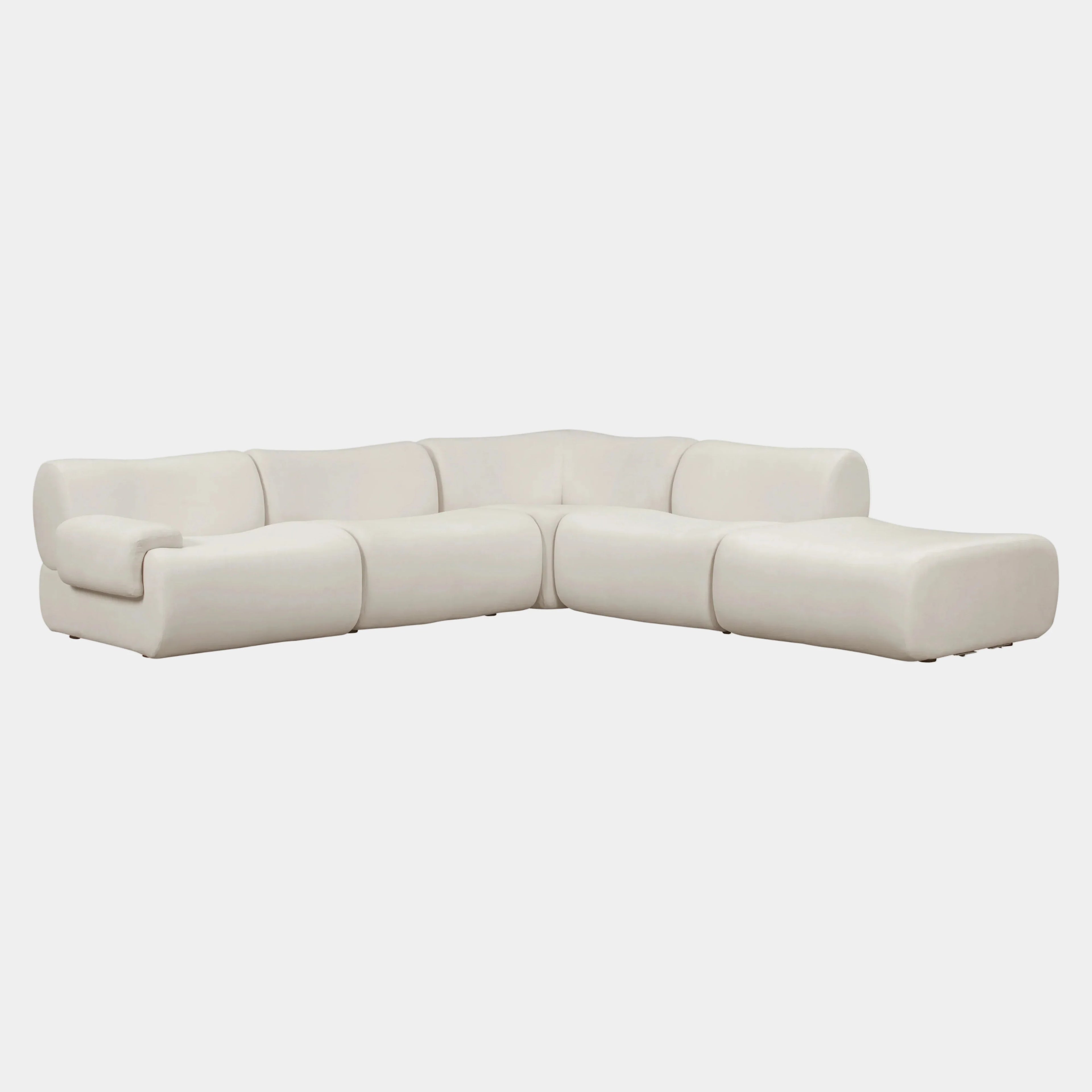 Zenith 5-Piece Contract-Grade Upcycled Fabric Modular Sectional
