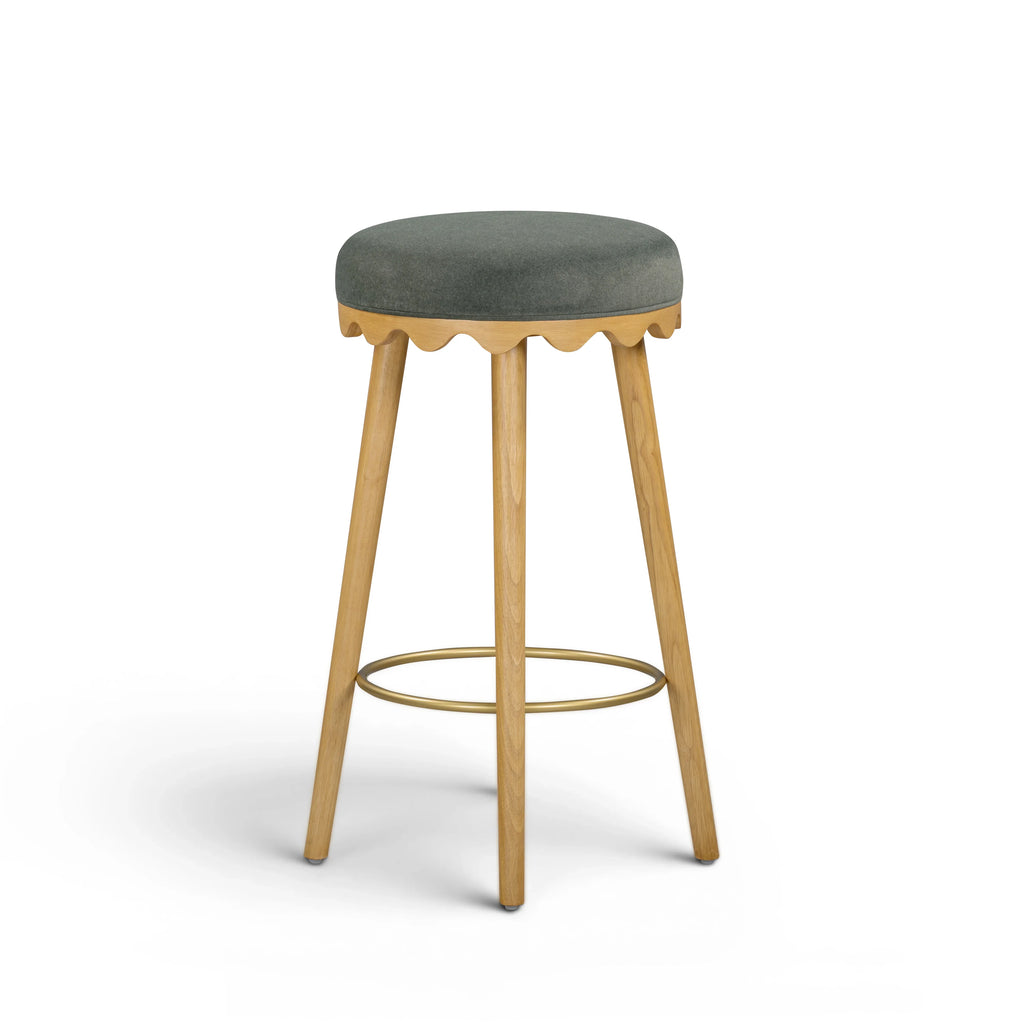 Oodle Performance Vegan Mohair Stool