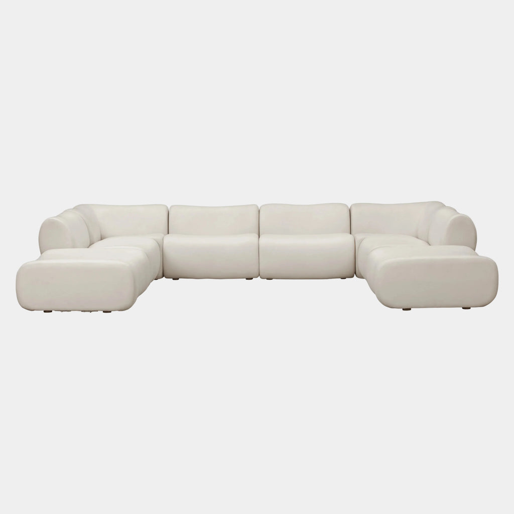 Zenith 8-Piece Contract-Grade Upcycled Fabric Modular U-Sectional