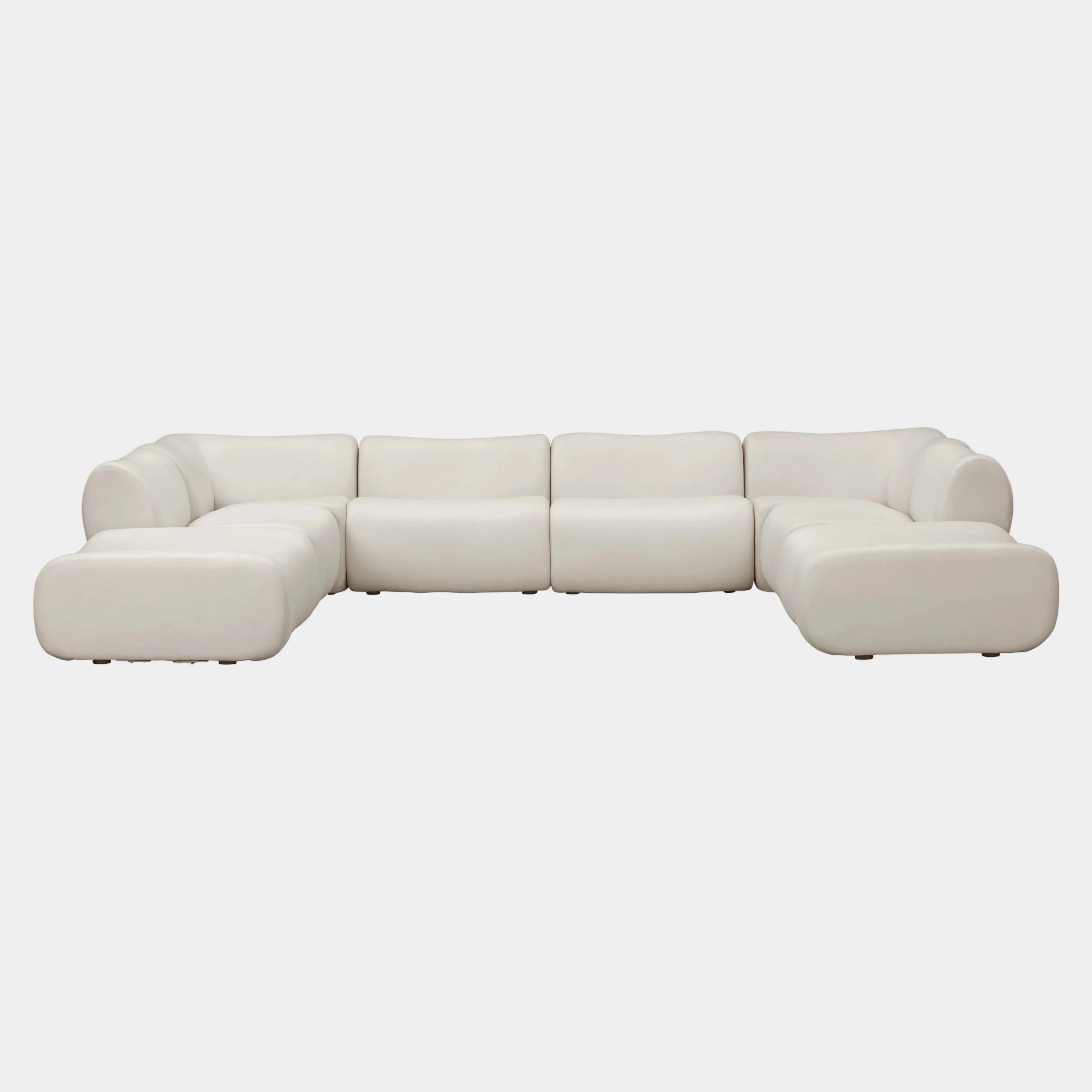 Zenith 8-Piece Contract-Grade Upcycled Fabric Modular U-Sectional