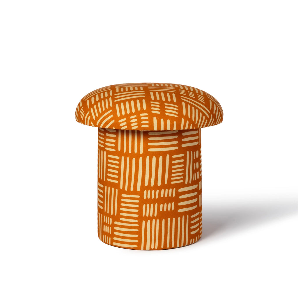 Lucy Print Mushroom Accent Stool