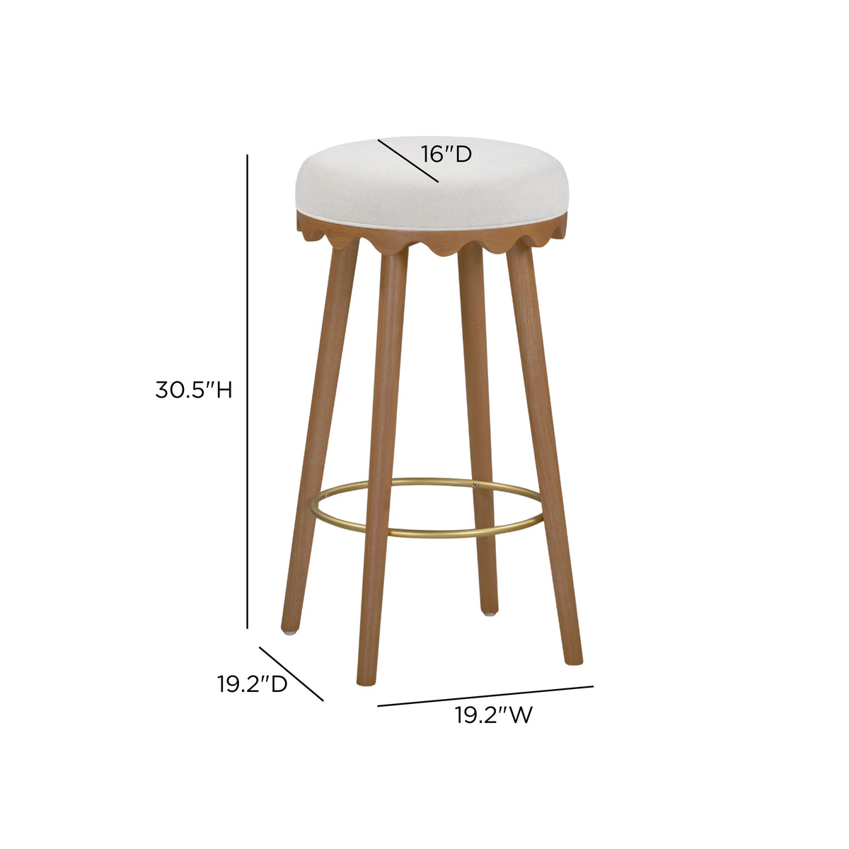 Oodle Performance Vegan Mohair Stool