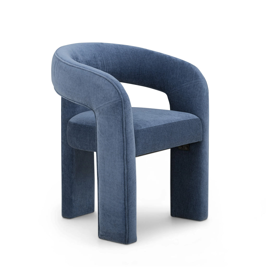 Malone Denim Blue Performance Fabric Dining Chair