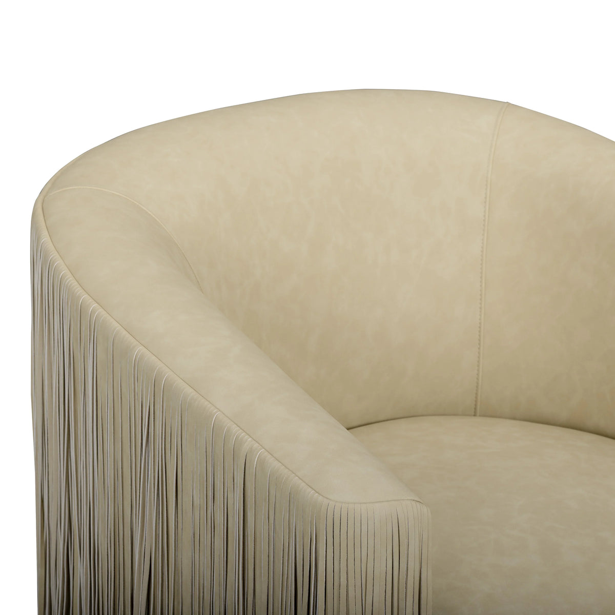 Shag Me Performance Vegan Leather Swivel Accent Chair