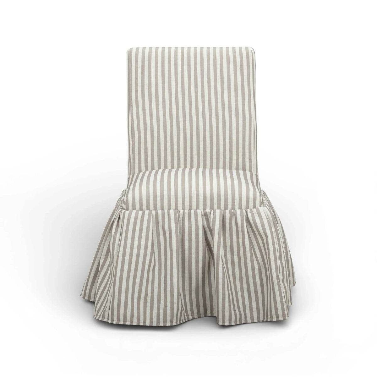Gertrude Striped Performance Linen Skirted Dining Chair