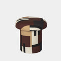Lucy Print Mushroom Accent Stool