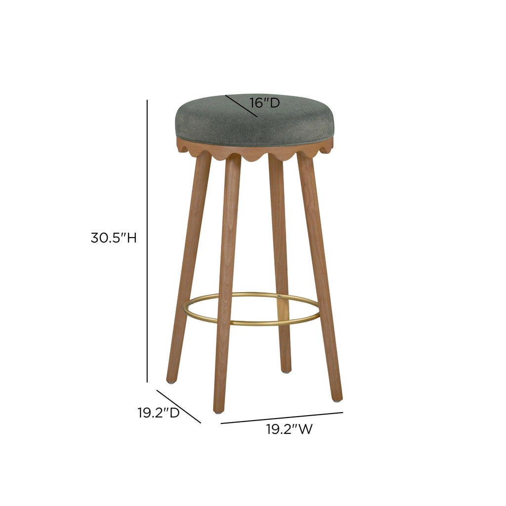 Oodle Performance Vegan Mohair Stool