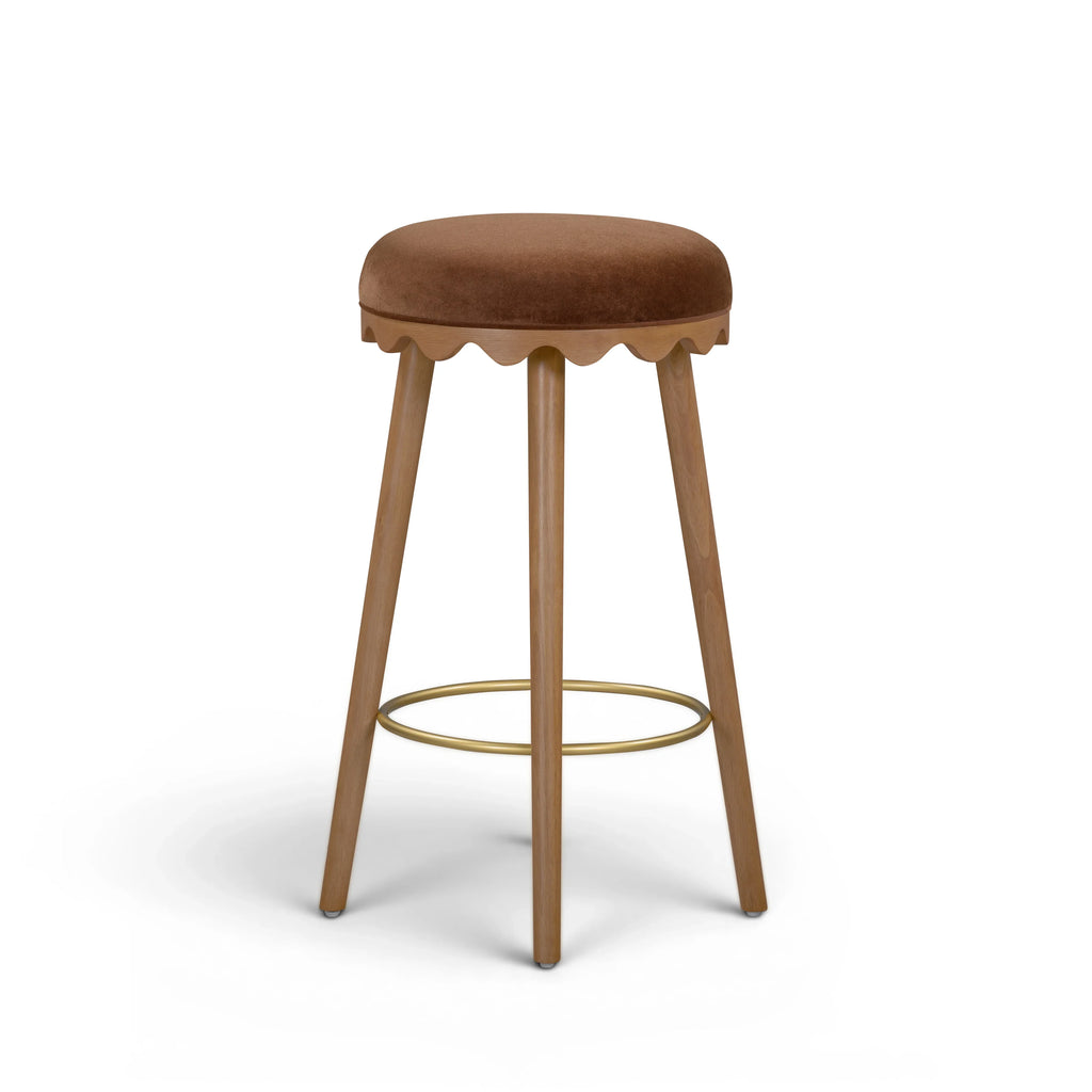 Oodle Performance Vegan Mohair Stool