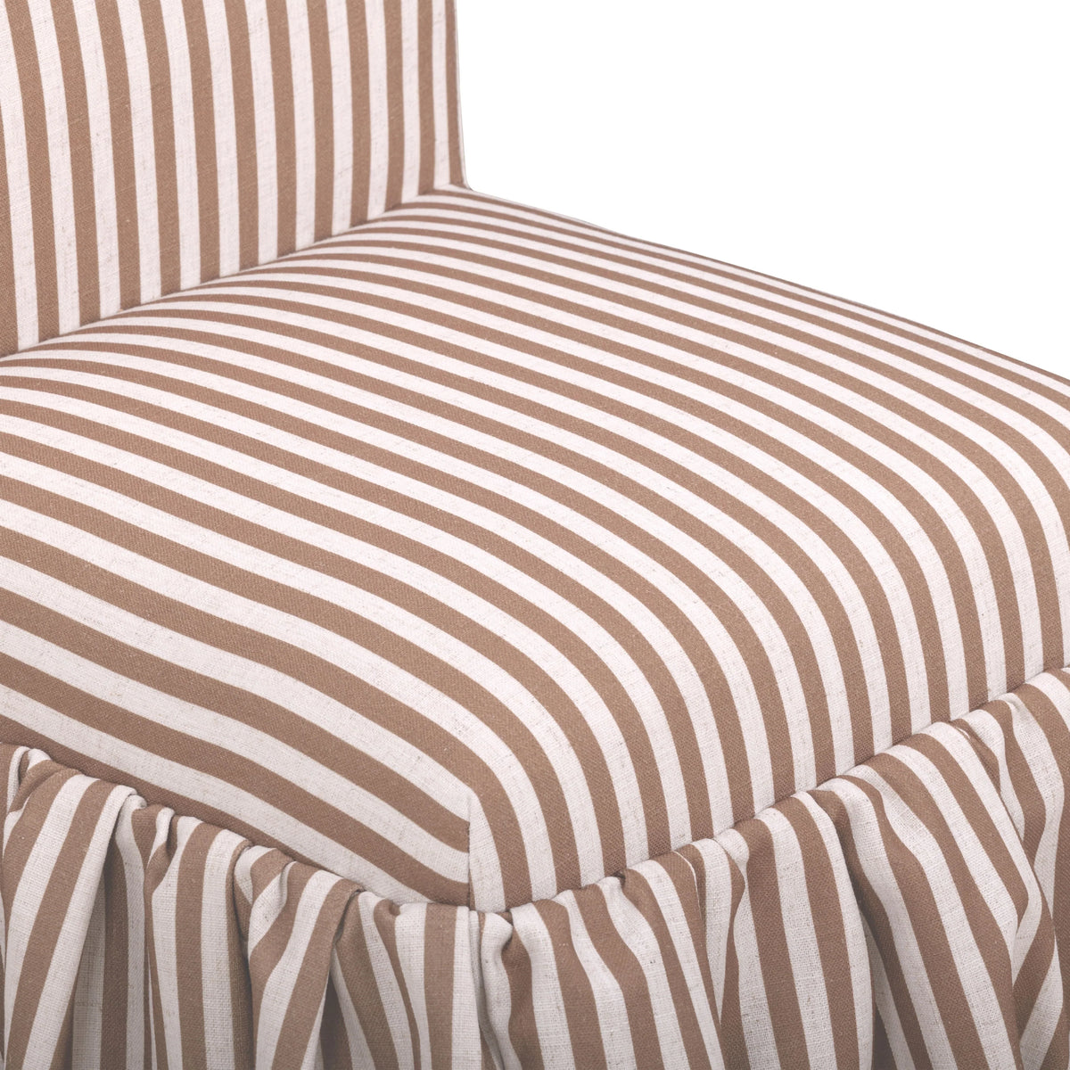 Gertrude Striped Performance Linen Skirted Dining Chair