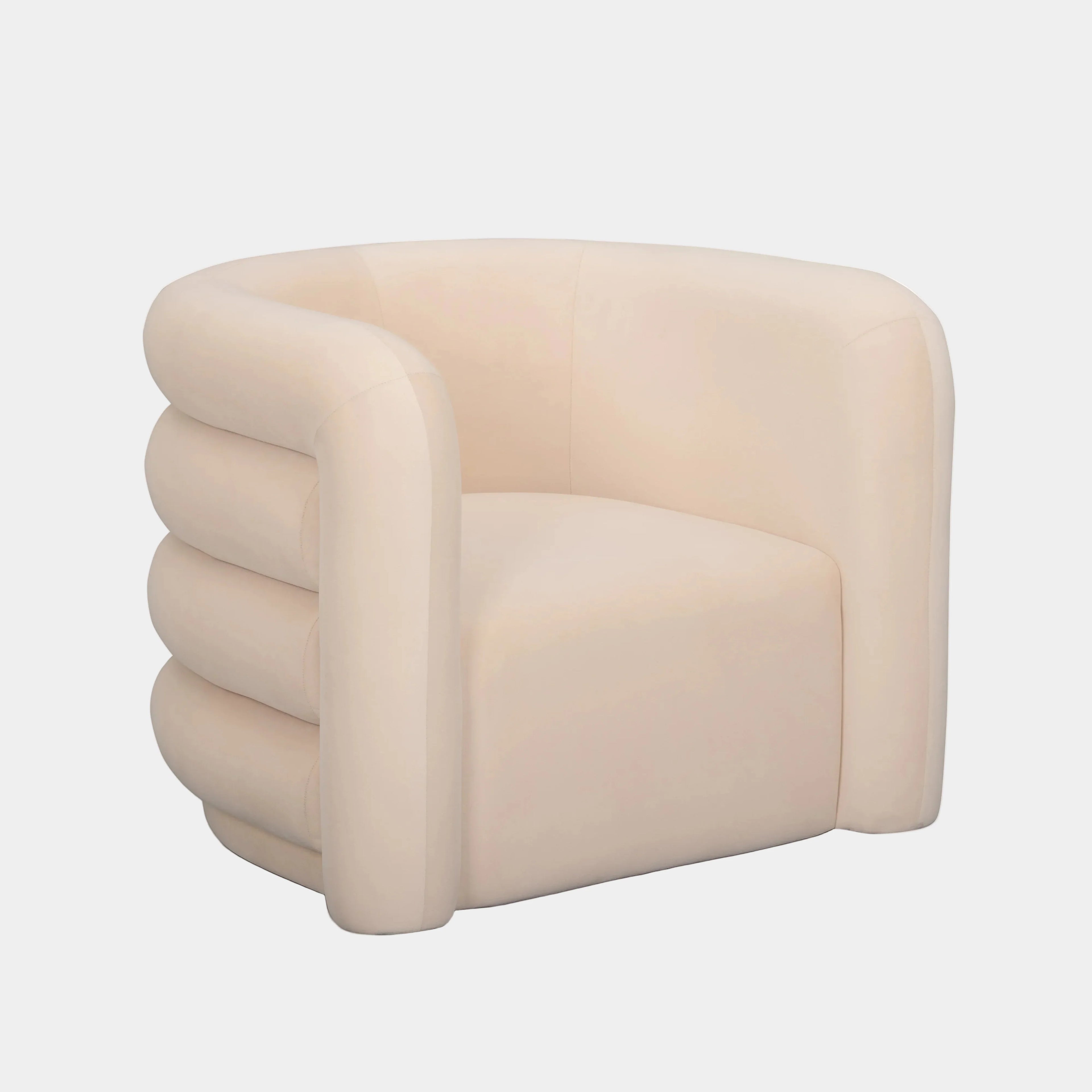 Curves Performance Velvet Swivel Accent Chair
