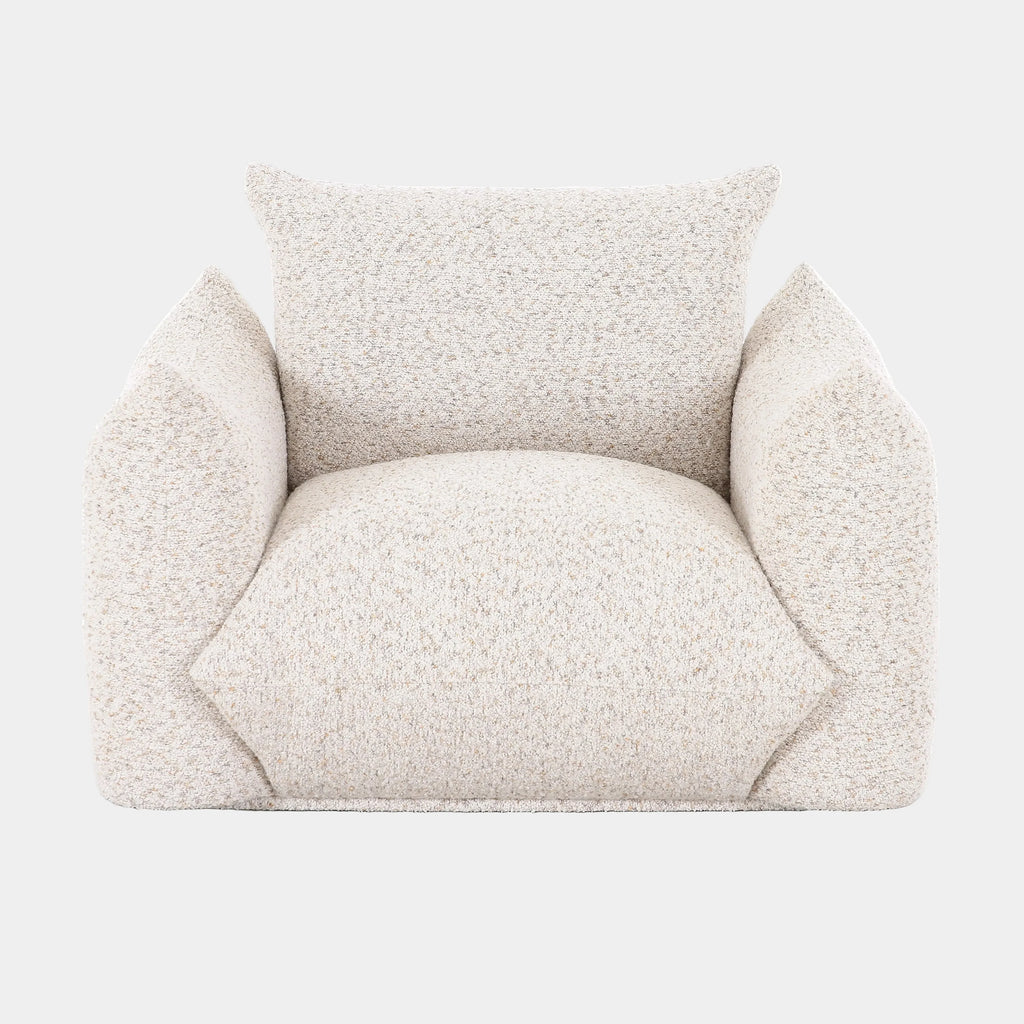 Saint Tropez Nubby Fabric Armchair in Sand