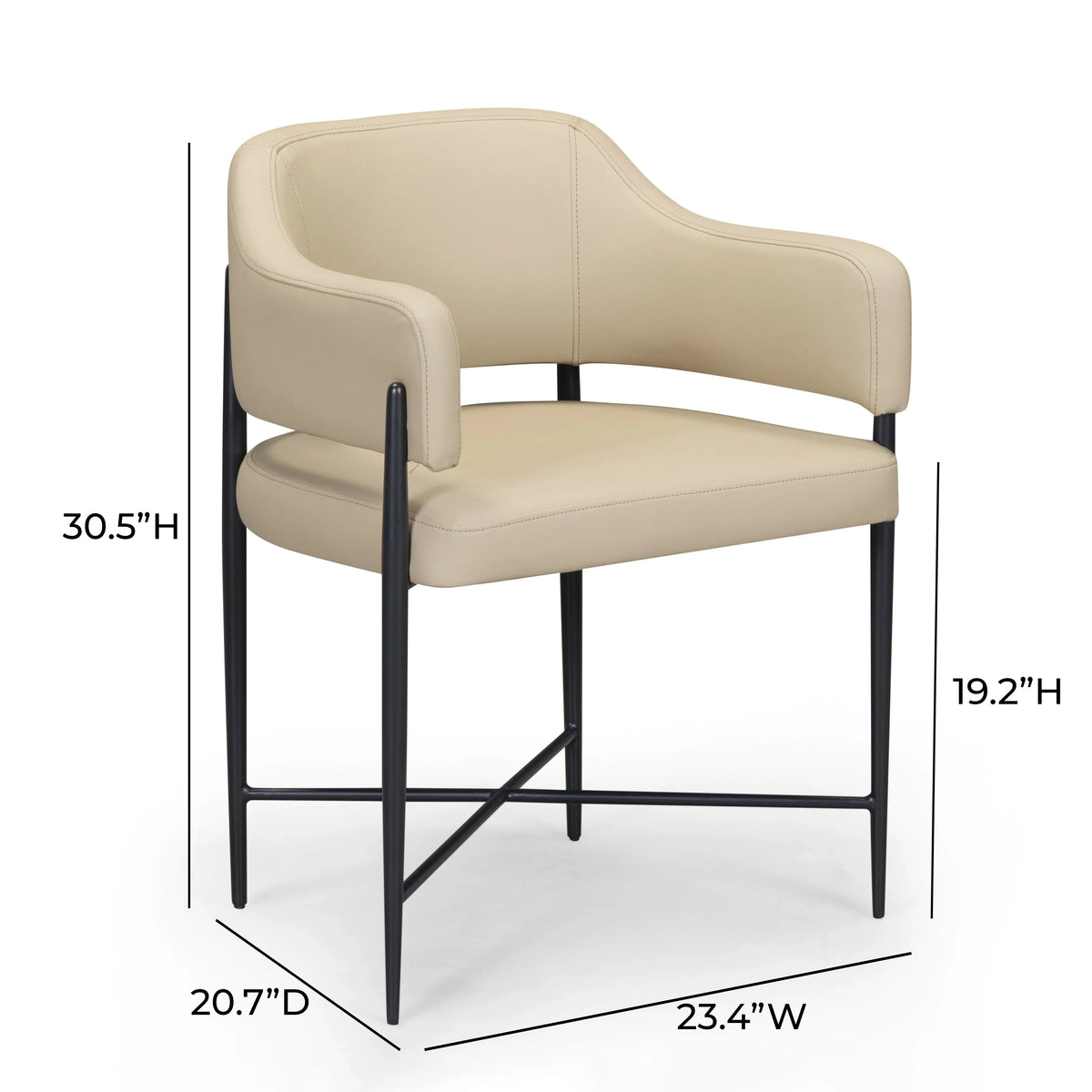 Sezanne Contract-Grade Vegan Leather Dining Chair