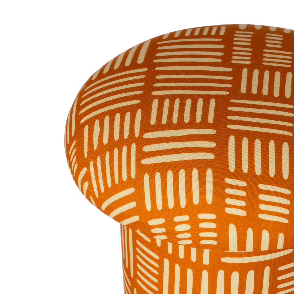Lucy Print Mushroom Accent Stool