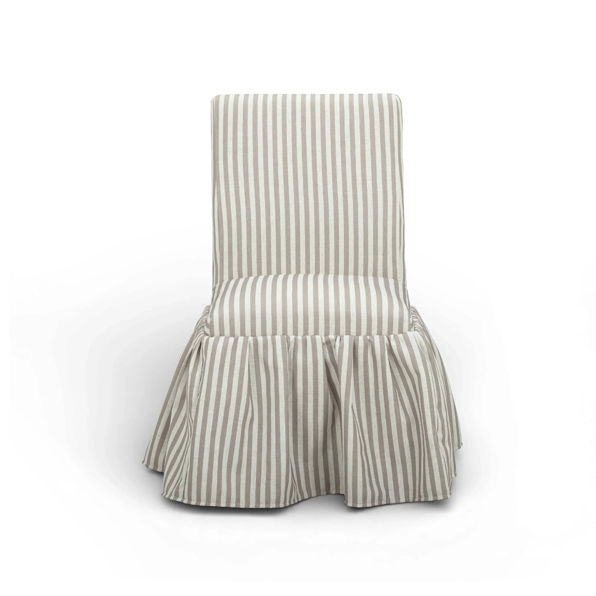 Gertrude Striped Performance Linen Skirted Dining Chair