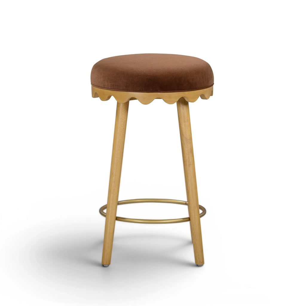 Oodle Performance Vegan Mohair Stool