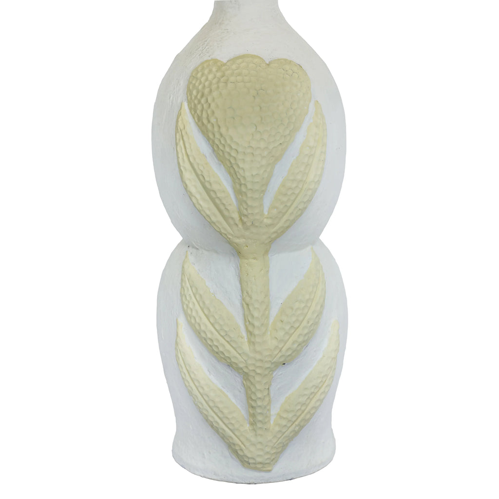 Edith Curved Papier Mache Flower Pleated Table Lamp