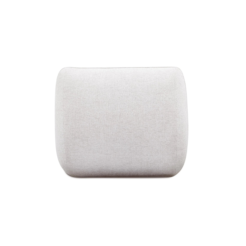 Arezza Stone White Contract-Grade Basketweave Chenille Armless Chair