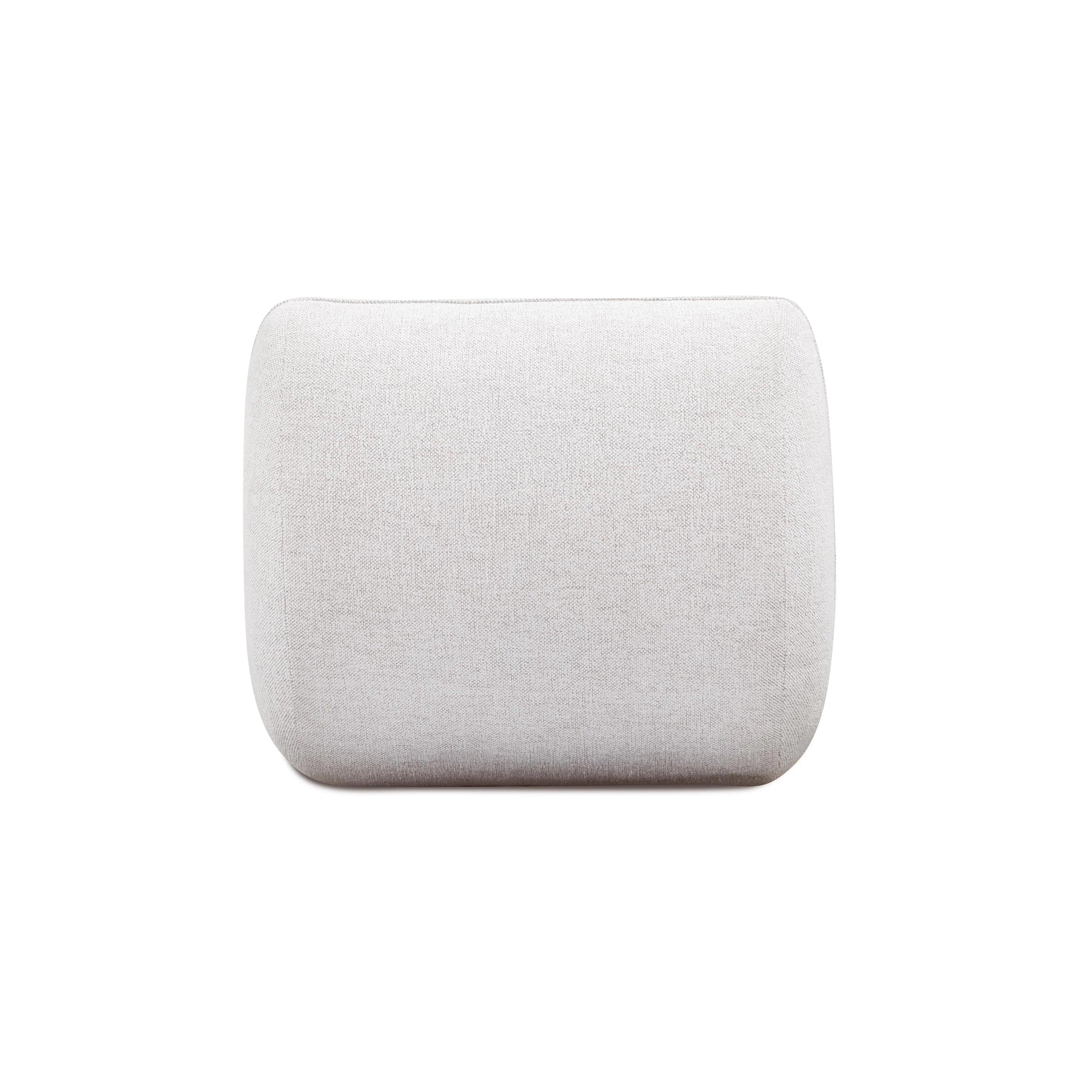Arezza Stone White Contract-Grade Basketweave Chenille Armless Chair
