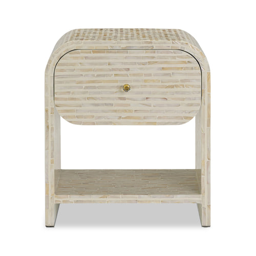 Borno 20" Mother of Pearl Nightstand