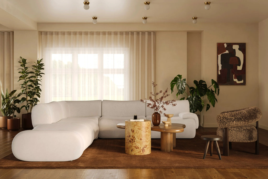 Zenith 5-Piece Contract-Grade Upcycled Fabric Modular Sectional