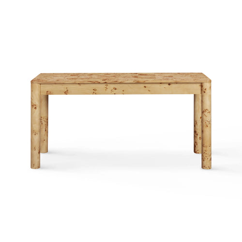 Berri 60" Natural Burl 3-Drawer Work Desk