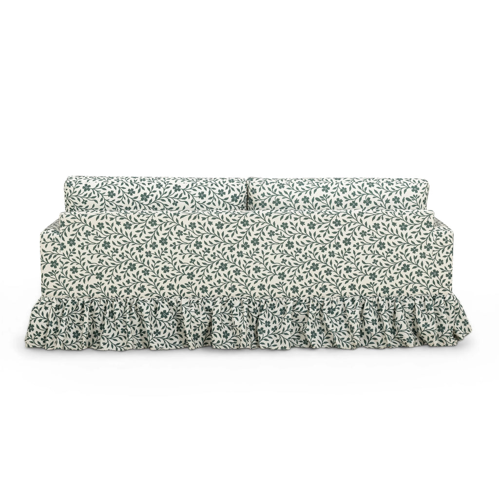 Gertrude 90" Floral Performance Linen Weave Sofa