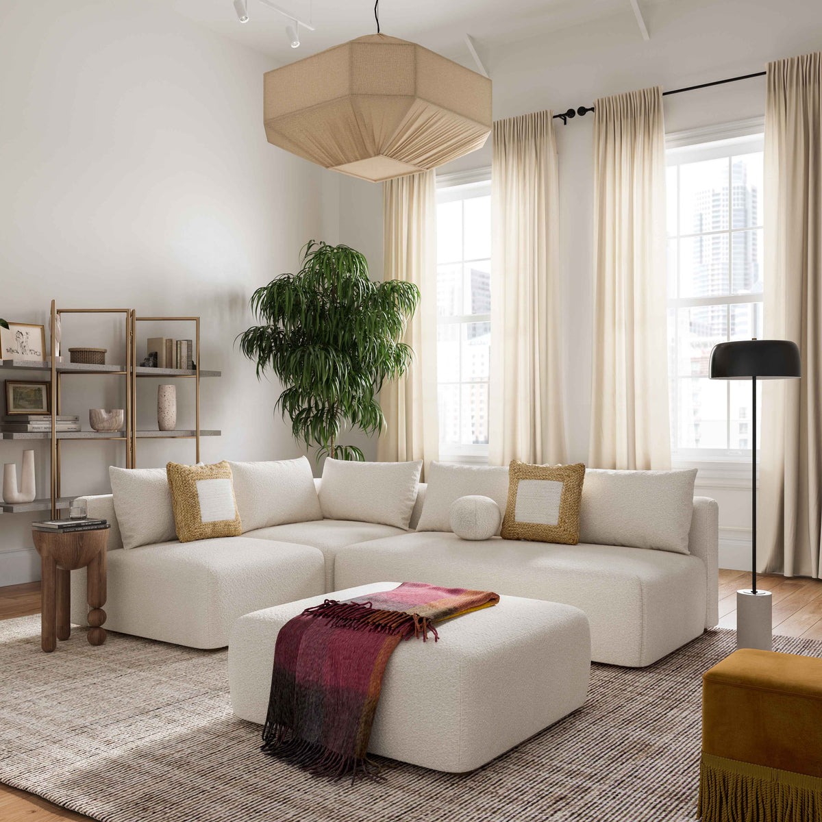 Hangover 64" Armless Loveseat