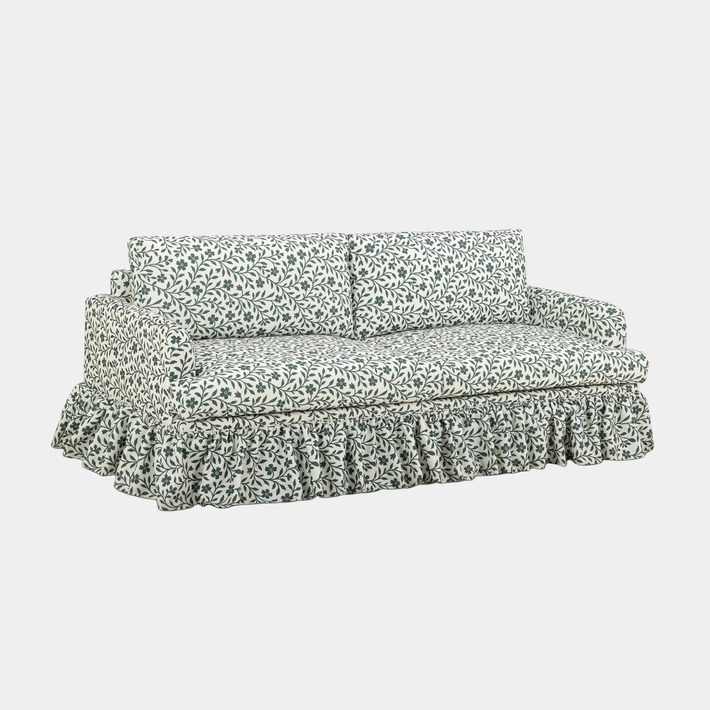 Gertrude 90" Floral Performance Linen Weave Sofa