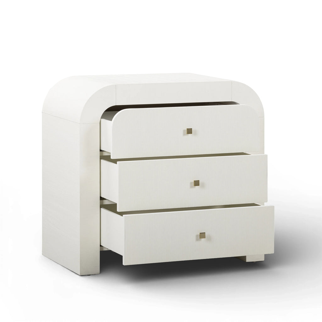 Hump 38" Arched 3-Drawer Bedside Chest