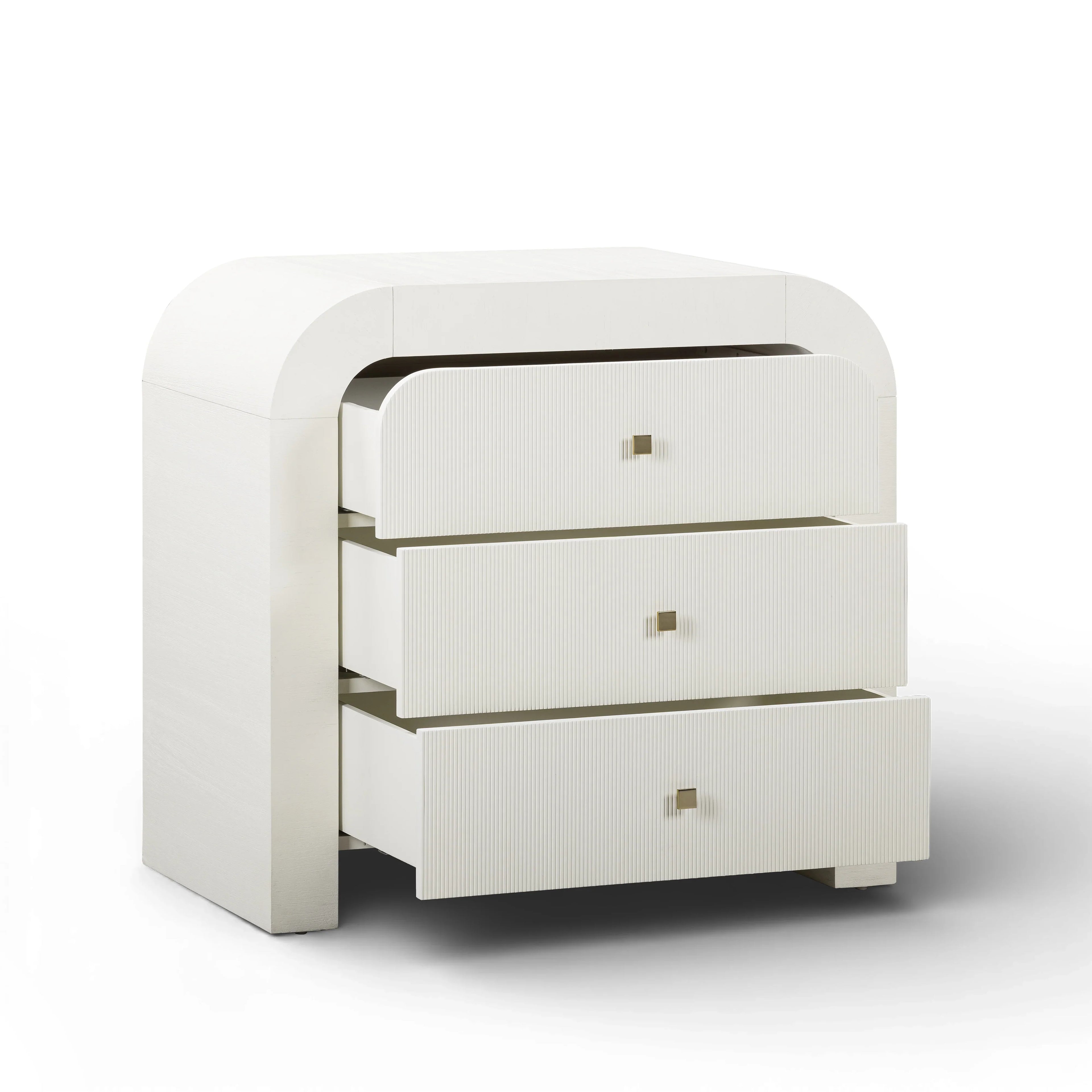 Hump 38" Arched 3-Drawer Bedside Chest