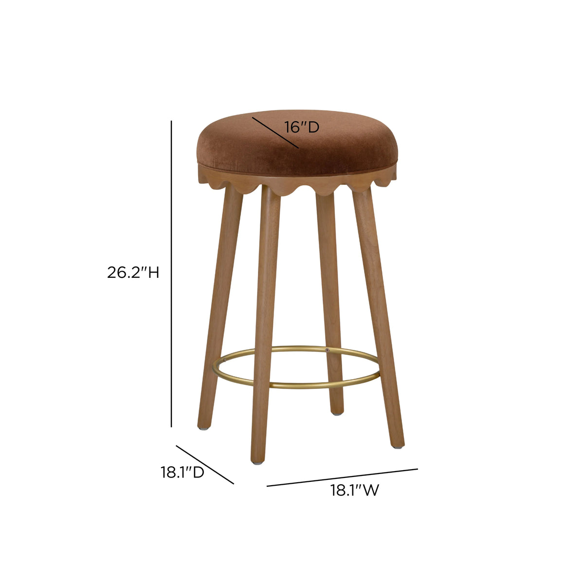 Oodle Performance Vegan Mohair Stool