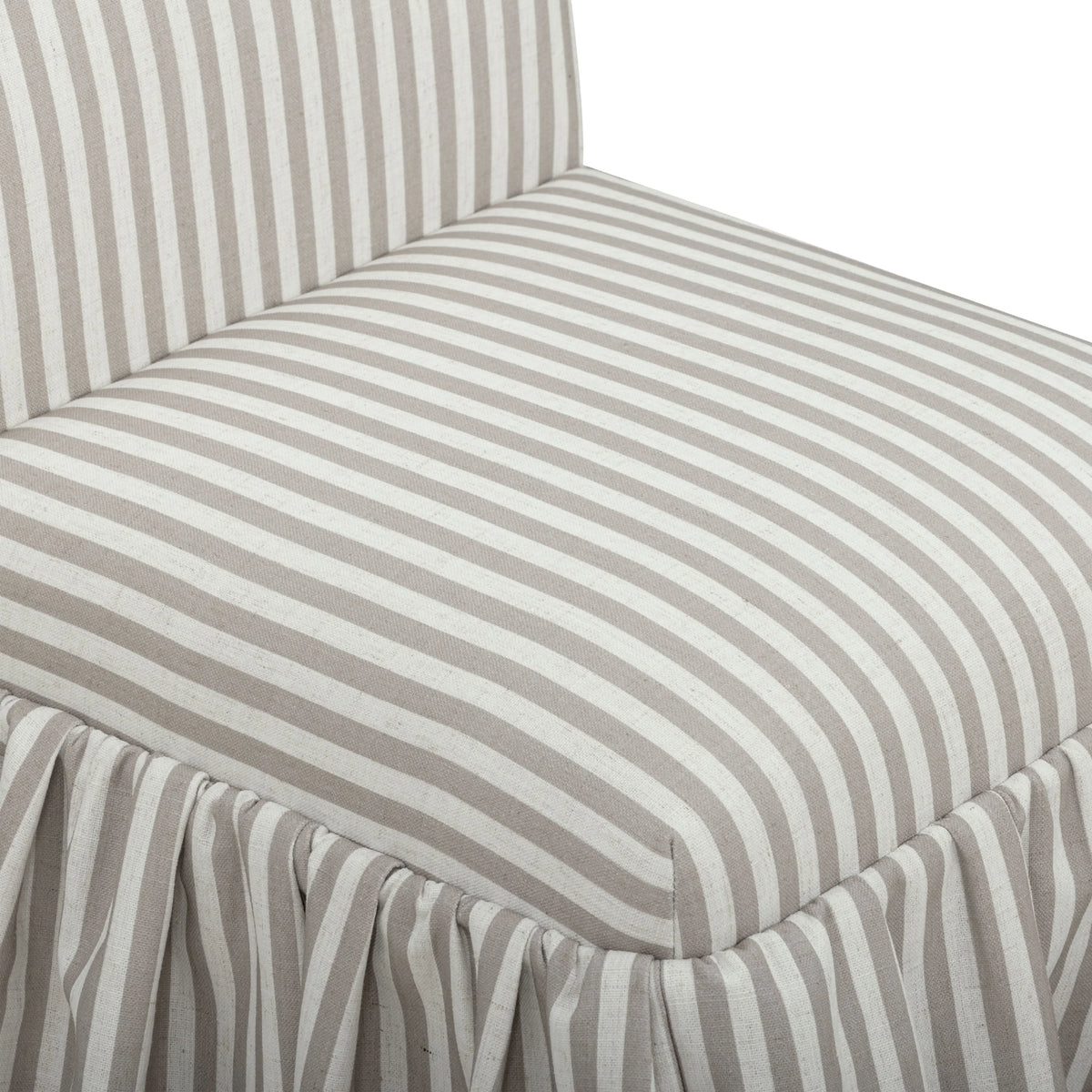 Gertrude Striped Performance Linen Skirted Dining Chair