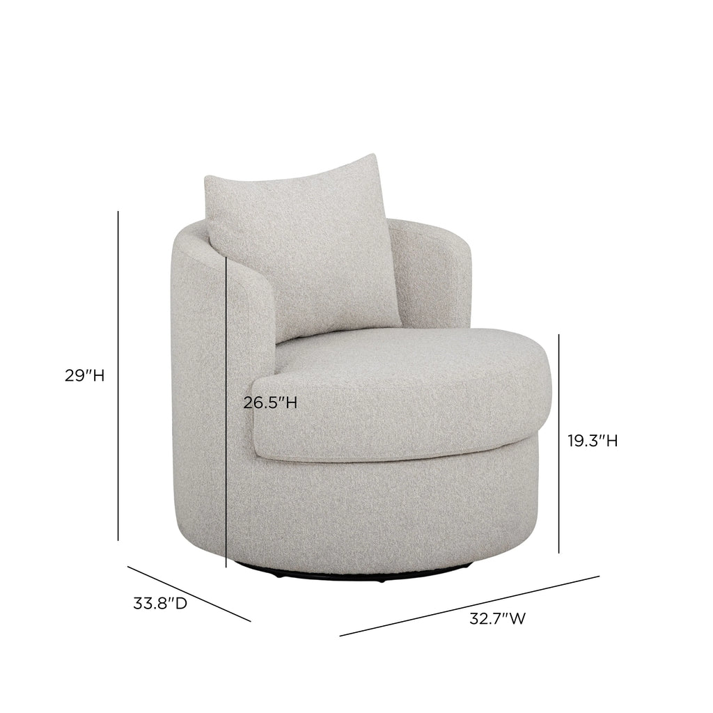 Silvi Performance Boucle Swivel Accent Chair