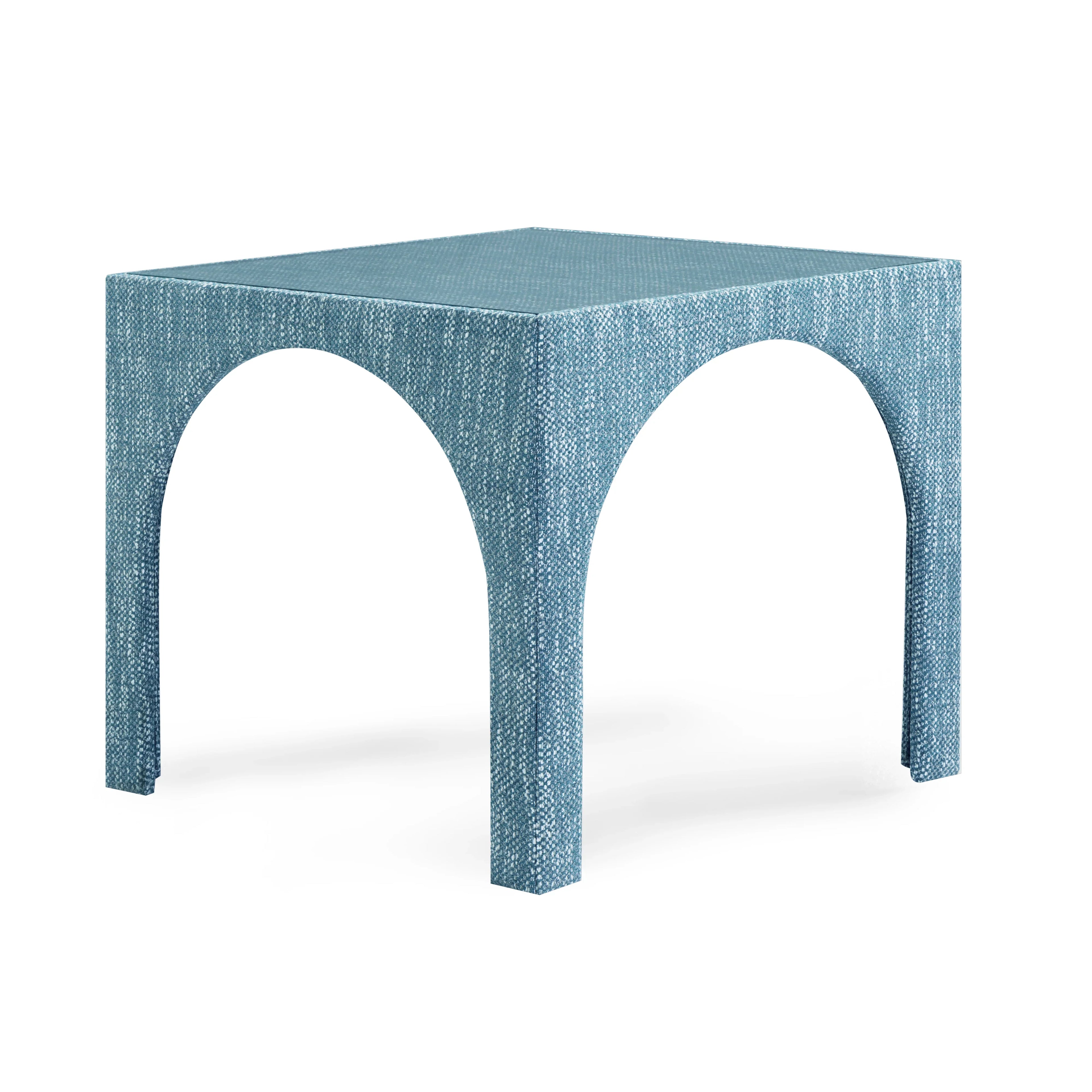Tomlin Performance Chenille Game Table and Two Ottomans Set
