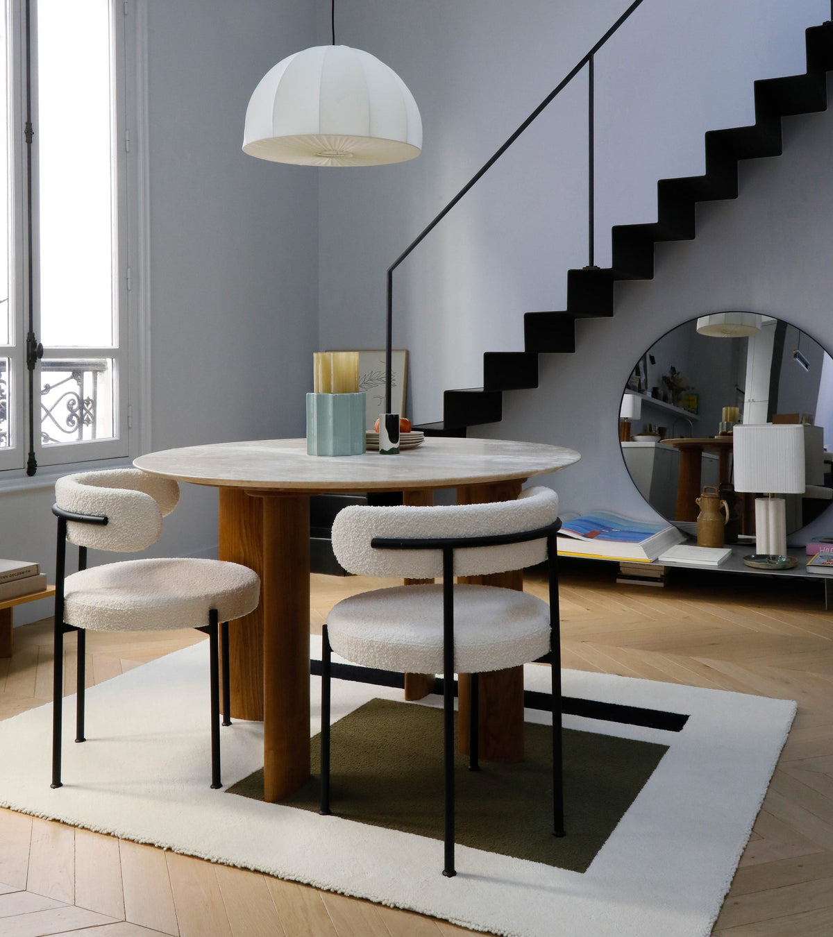 Libera Inesse Boucle Dining Chair