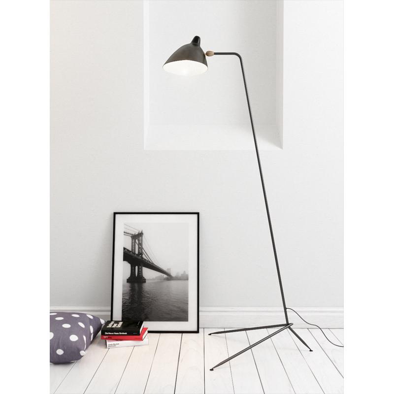 Serge Mouille One-Arm Floor Lamp
